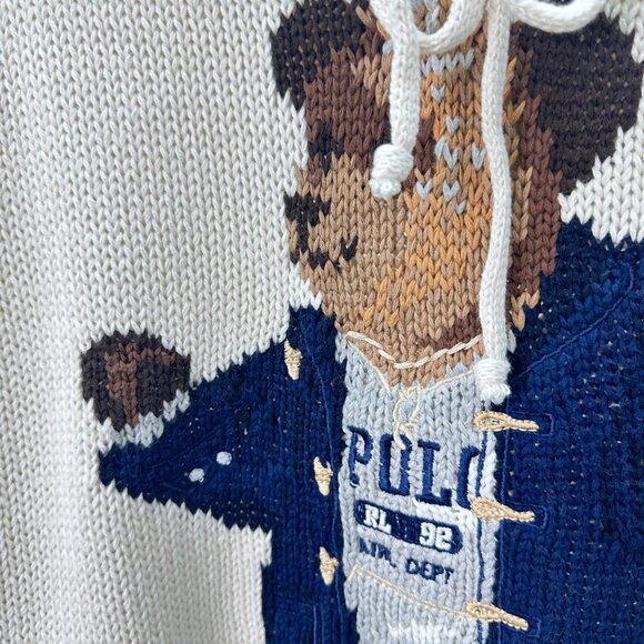 Ralph Lauren Cream Sweater with BearDesign - Picture 5 of 10